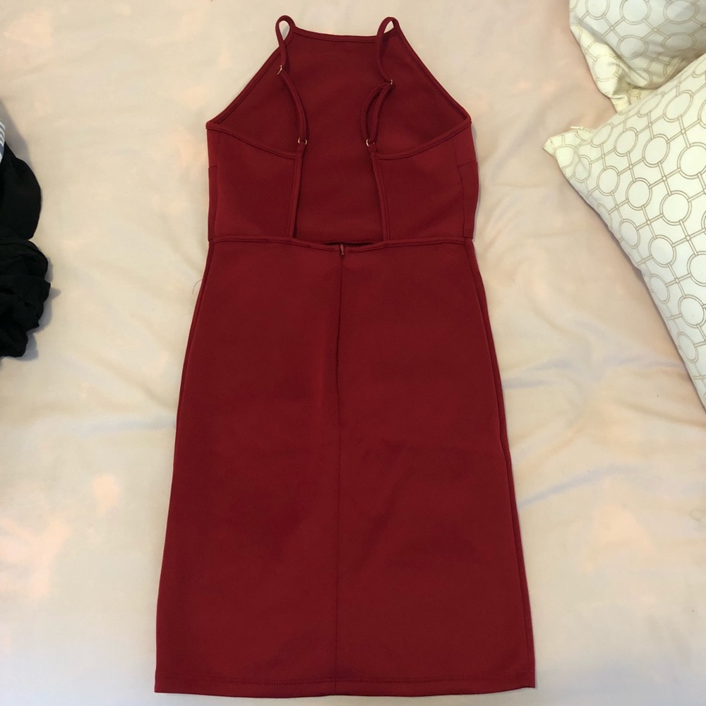 Backless Red Mini Dress - Picture 3 of 3